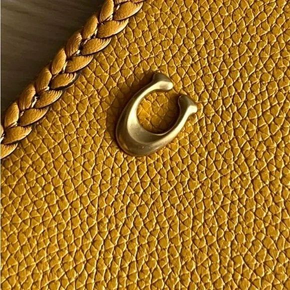 💰SOLD - CJ875 - Coach Zip Around Wallet with Braid - Picture 4 of 12